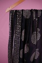 Black Handcrafted Mukesh Embroidery Dupatta | Niddleart IMG # 1