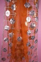 Rust Orange Net Mirror Work Dupatta | Niddleart IMG # 1