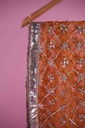 Orange Net Floral Gota Patti Jaal Dupatta | Niddleart IMG # 1