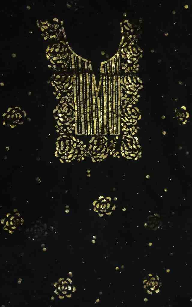 Black Organza Mukesh Embroidered Suit Set | Niddleart IMG # 1