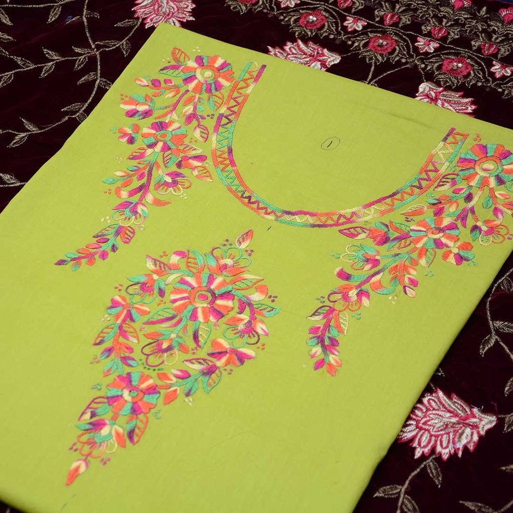 Ladies hand embroidered shirt piece