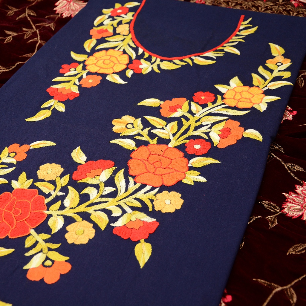 Ladies hand embroidered shirt piece