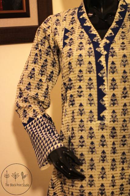 Block Printed 3 Piece Unstitched Suit IMG # 1