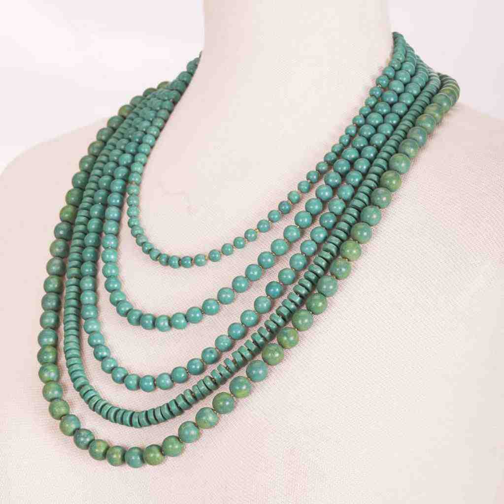 Multi Layered Turquoise Mala IMG # 1