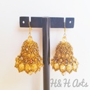 Handmade Beaded Jhumkis