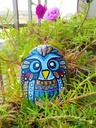 &quot;Pretty owl&quot; a painted stone IMG # 1