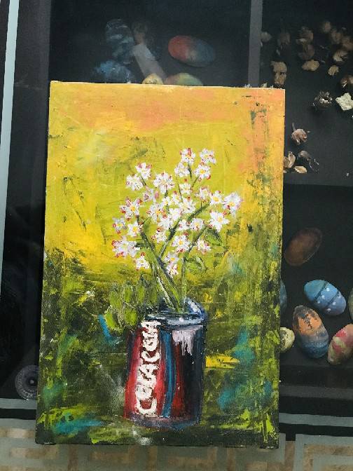 Coca-Cola &amp; floral painting IMG # 1