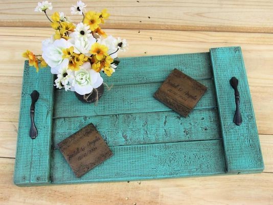Wooden serving tray IMG # 1