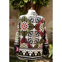 Long Embroidered Black Aplic Work Coat IMG # 1