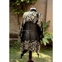 Black Deep Embroidery Work Coat  IMG # 2