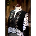 Embroidered red shirt with moti work - Duplicate IMG # 1