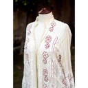 Embroidered red shirt with moti work - Duplicate IMG # 1