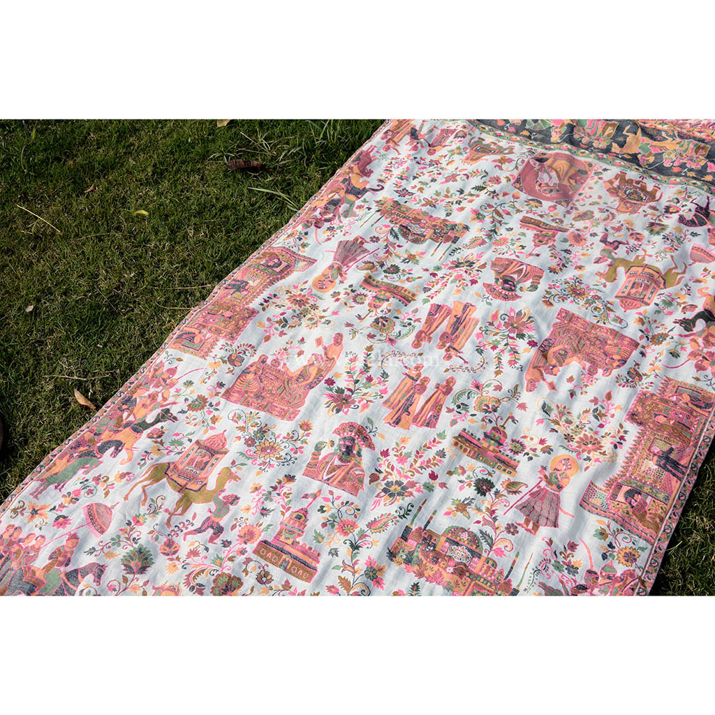 Hand Weaved Pure Kashmiri Kani Shawl