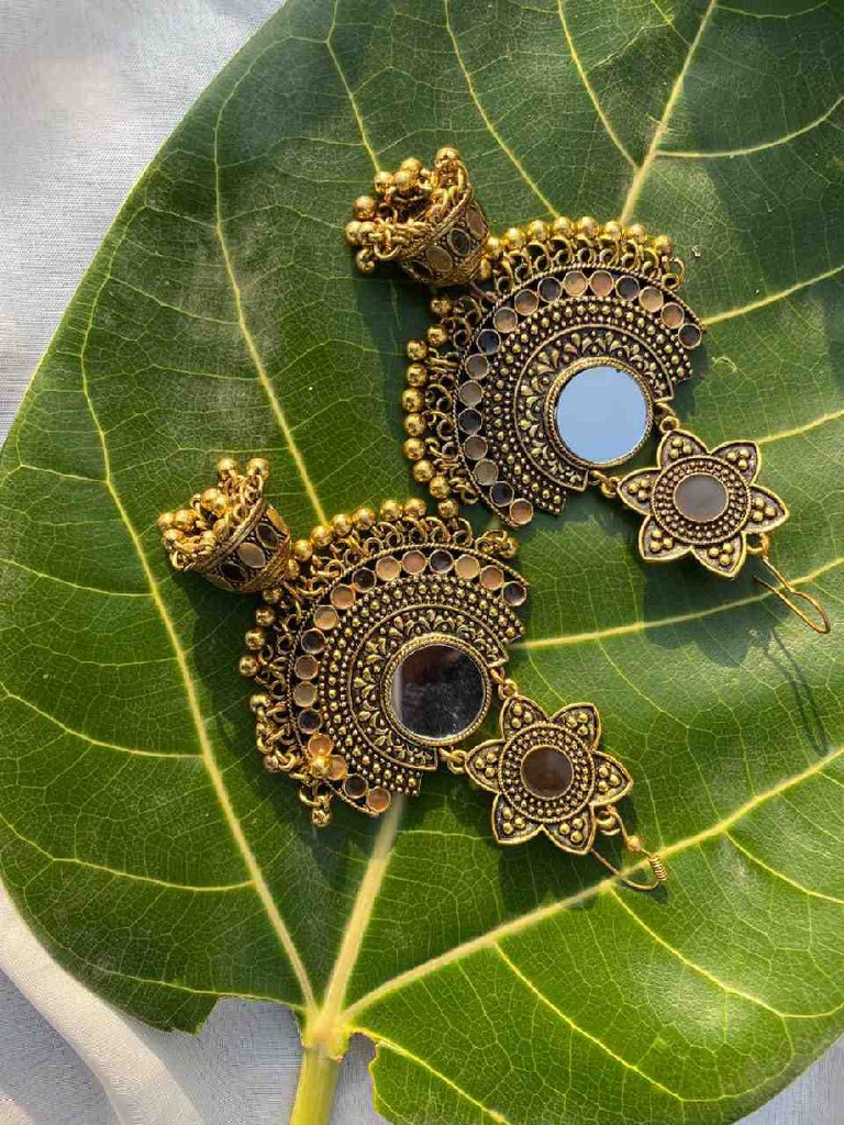 Antique oxidized Jhumkay Earrings  - Duplicate IMG # 1