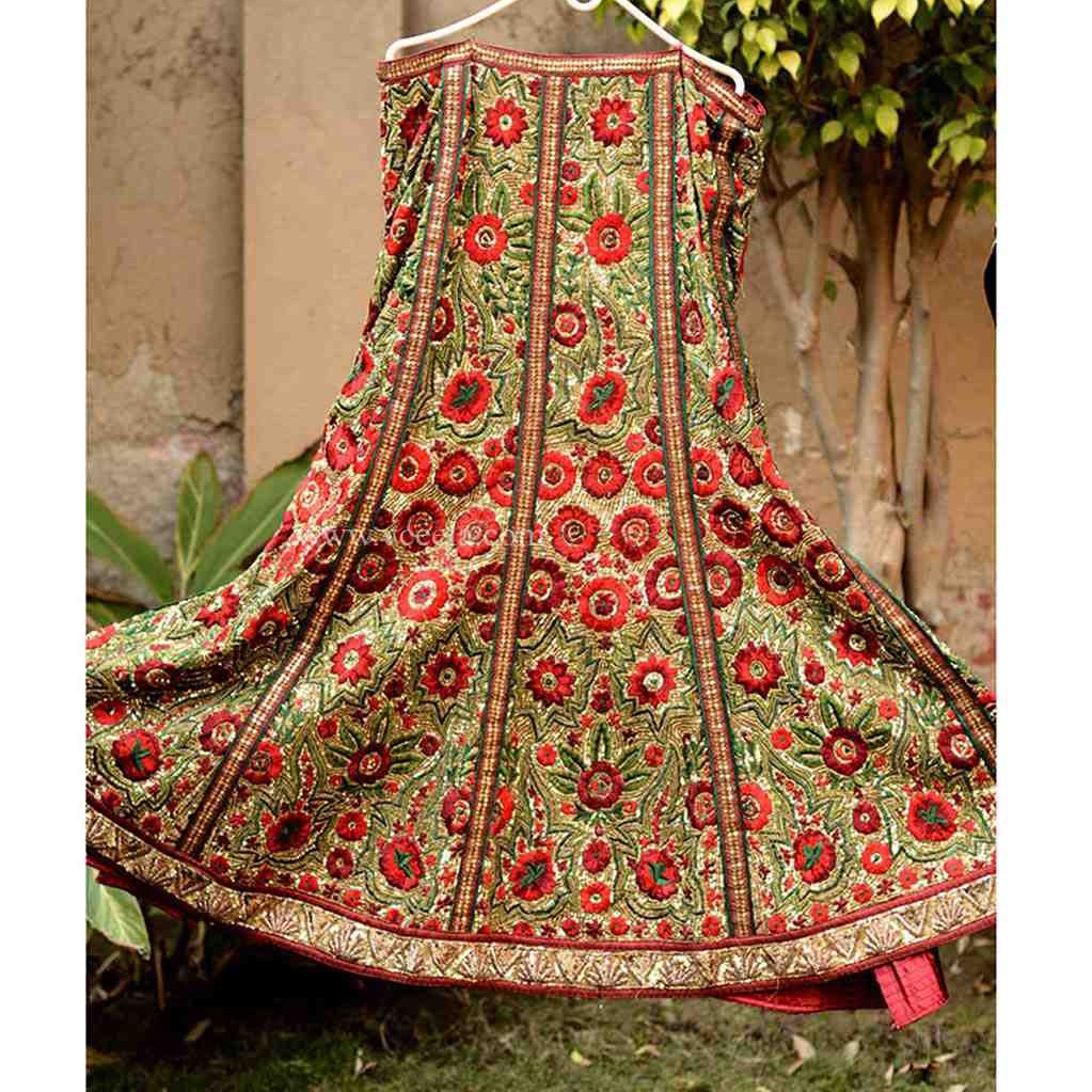 Embroidered Bridal Lehnga Choli Fully Hand Embroidered IMG # 2