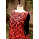 Embroidered red shirt with moti work - Duplicate IMG # 1