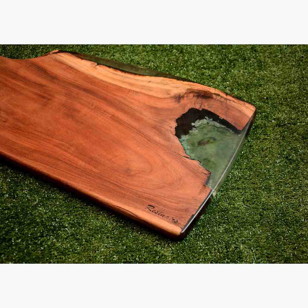 Wooden serving platter with long handle IMG # 2