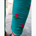 Denim Jeans with Beautiful Hand Embroidery   - Duplicate IMG # 1