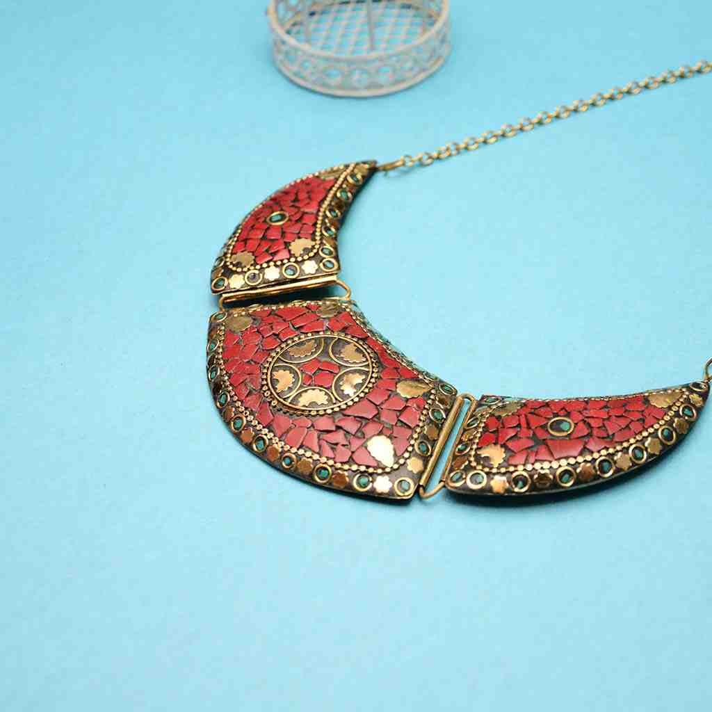 Afghani Golden Necklace - Duplicate IMG # 1