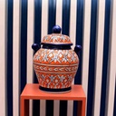 Blue Pottery Chinese Jar IMG # 1