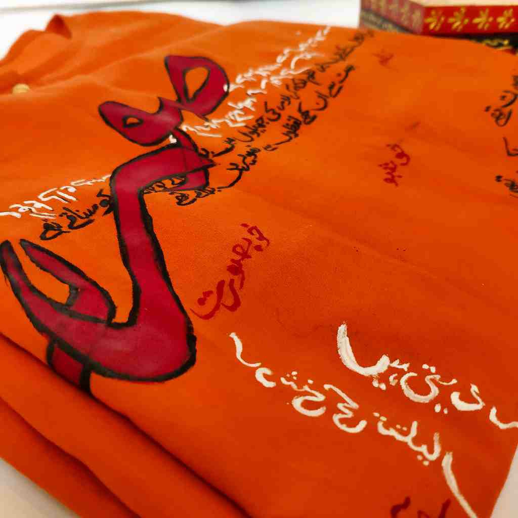 Khobsurat – Orange Stitched Shirt IMG # 1