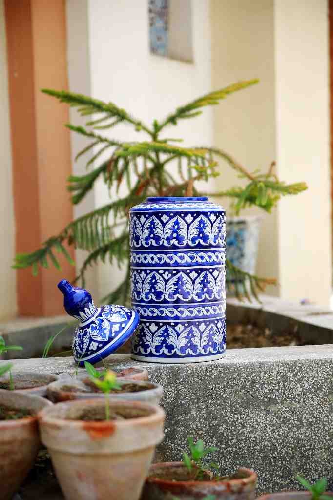 Blue Pottery Large Jar  - Duplicate IMG # 1