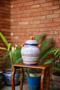 Blue Pottery Chinese Jar - Duplicate IMG # 1
