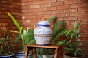 Blue Pottery Chinese Jar - Duplicate IMG # 1