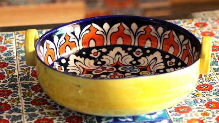 Blue Pottery long Dish - Duplicate IMG # 1