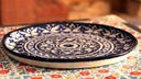 Blue Pottery Fruit Dish - Duplicate IMG # 1