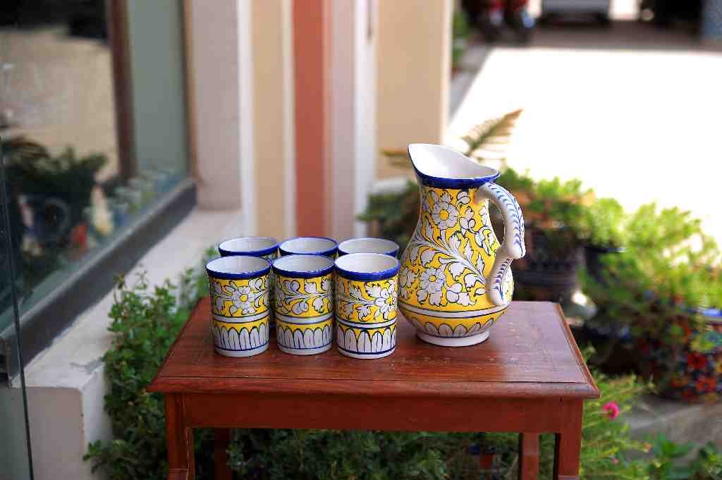 Blue pottery Tea Set - Duplicate - Duplicate IMG # 1