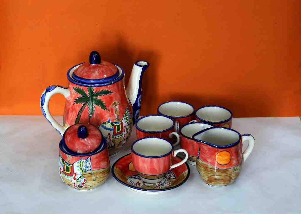 Blue Pottery Tea Pot - Duplicate IMG # 1