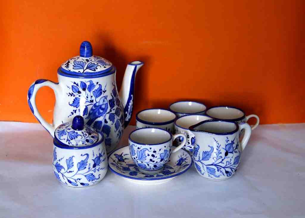 Blue Pottery Tea Set - Duplicate IMG # 1