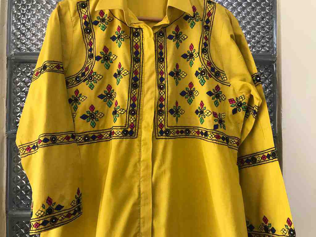 Balochi Embroidered Shirt &amp; Chiffon Doupatta IMG # 2