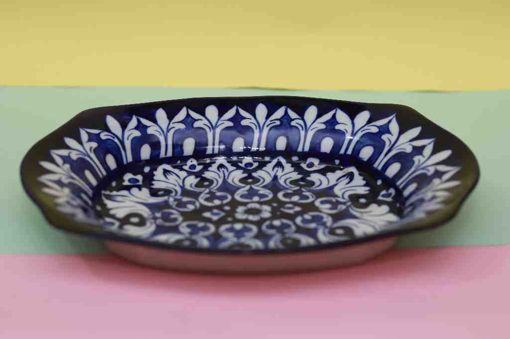 Blue Pottery Rice Dish - Duplicate IMG # 1