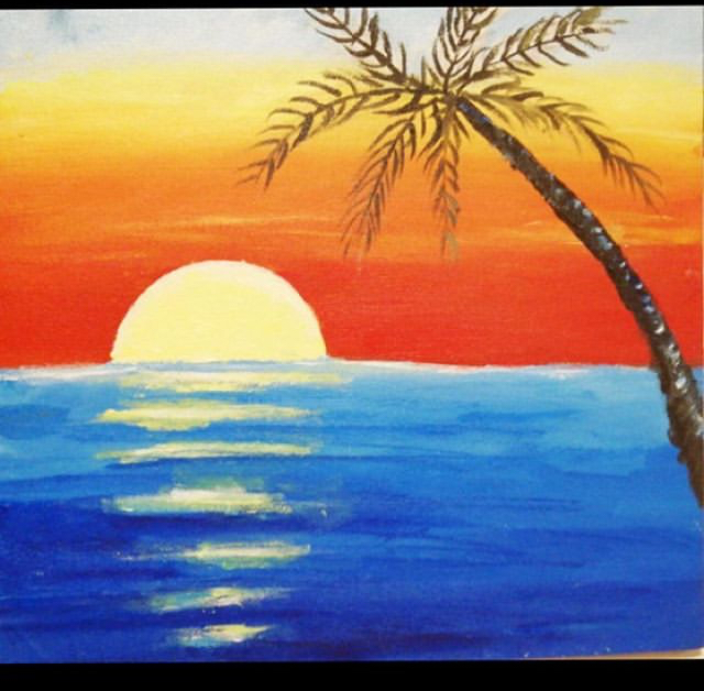 Sunset and sea picture