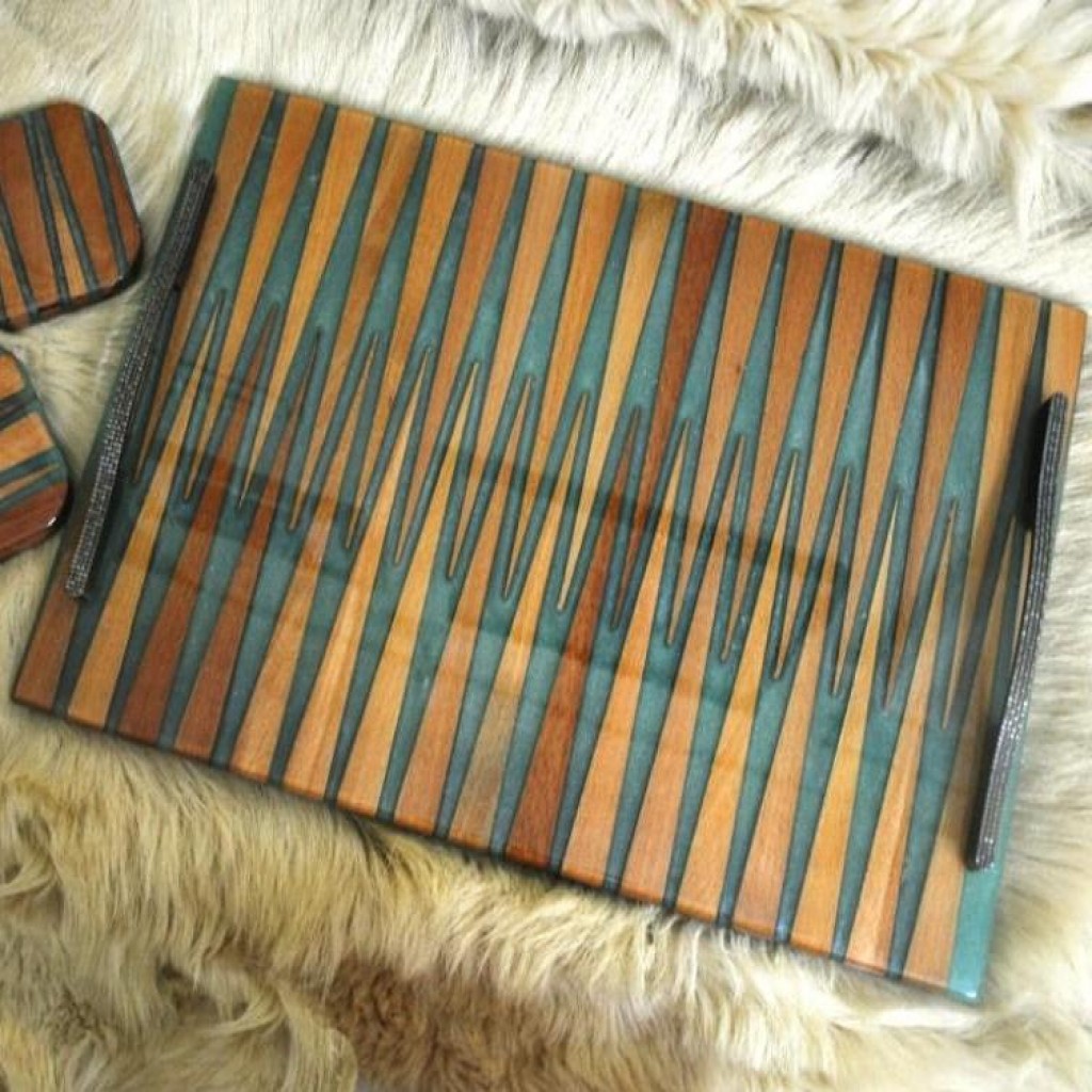 Long Triangle Wood Tray
