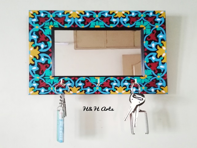 Hand Painted Mirror Keys Holder