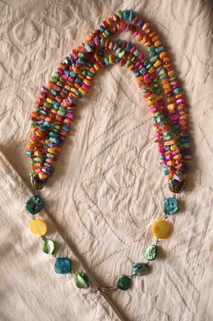 Colored Seashell Mala 