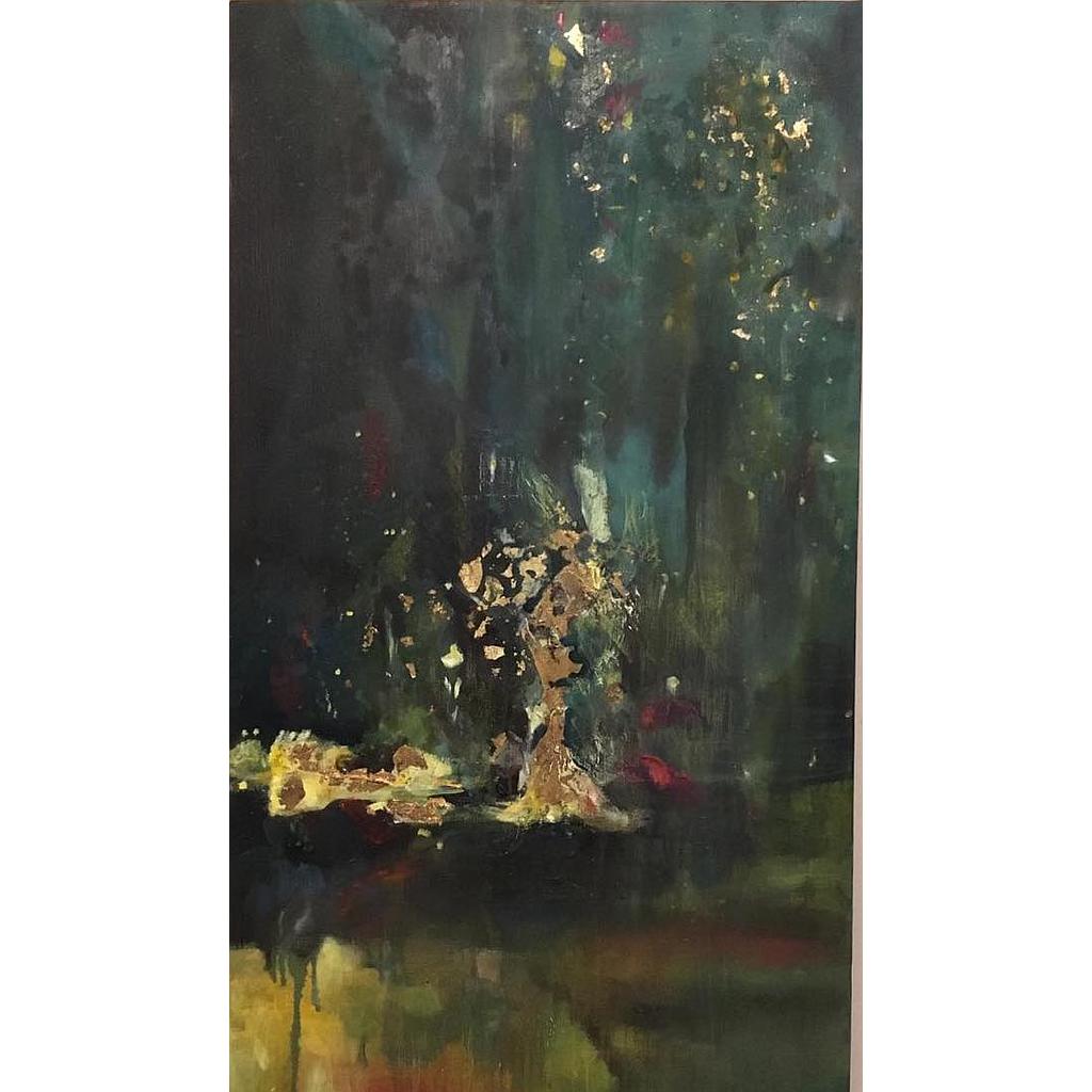 gold leaf oil paintng