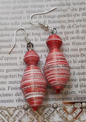 Paper beads earrings
