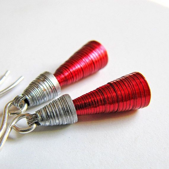 Paper beads earrings (durable)