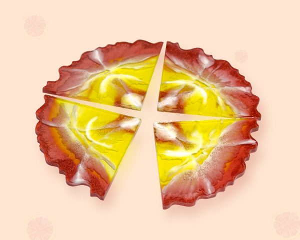 Citrus Curl Resin Coasters