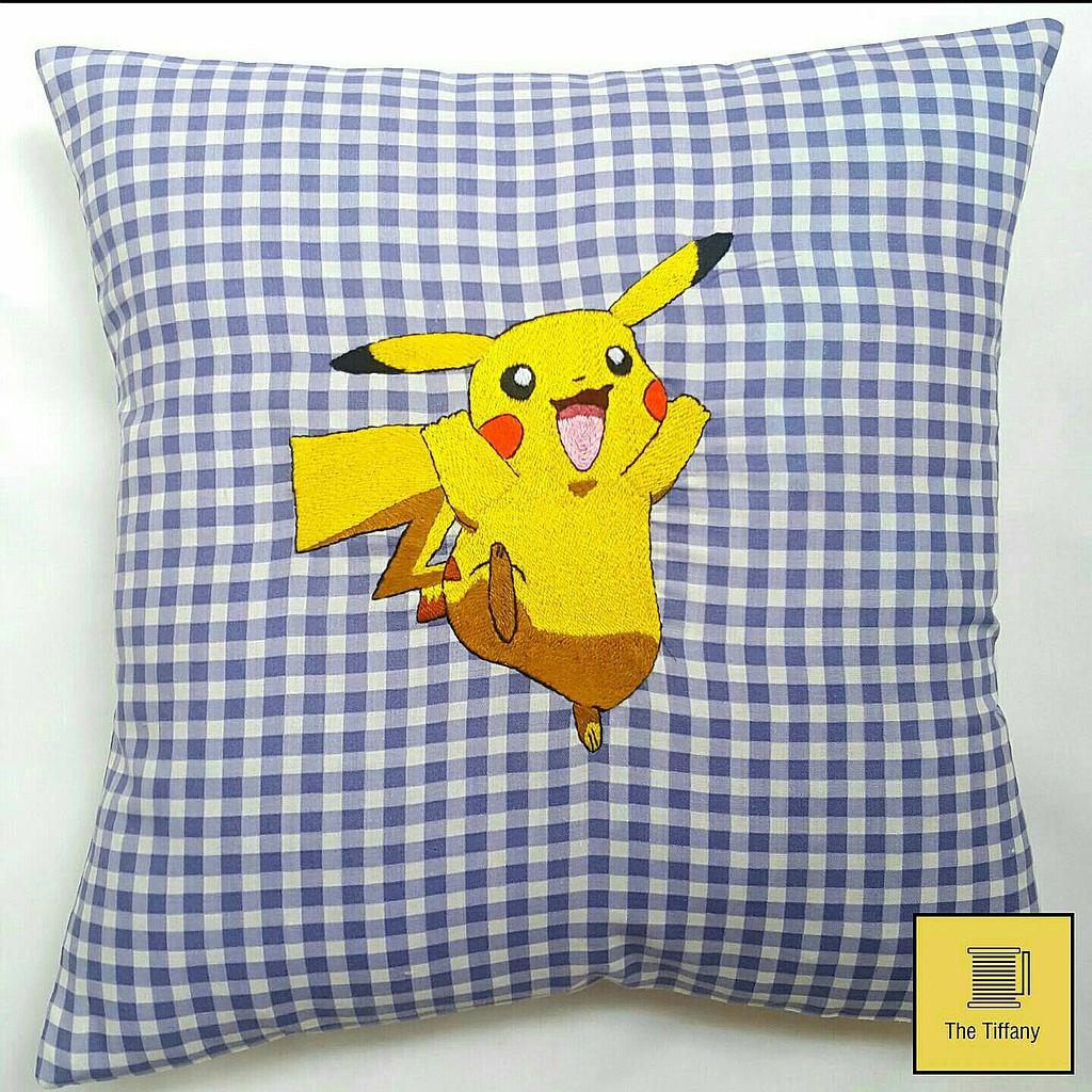 Checkered Pikachu Cushion Cover