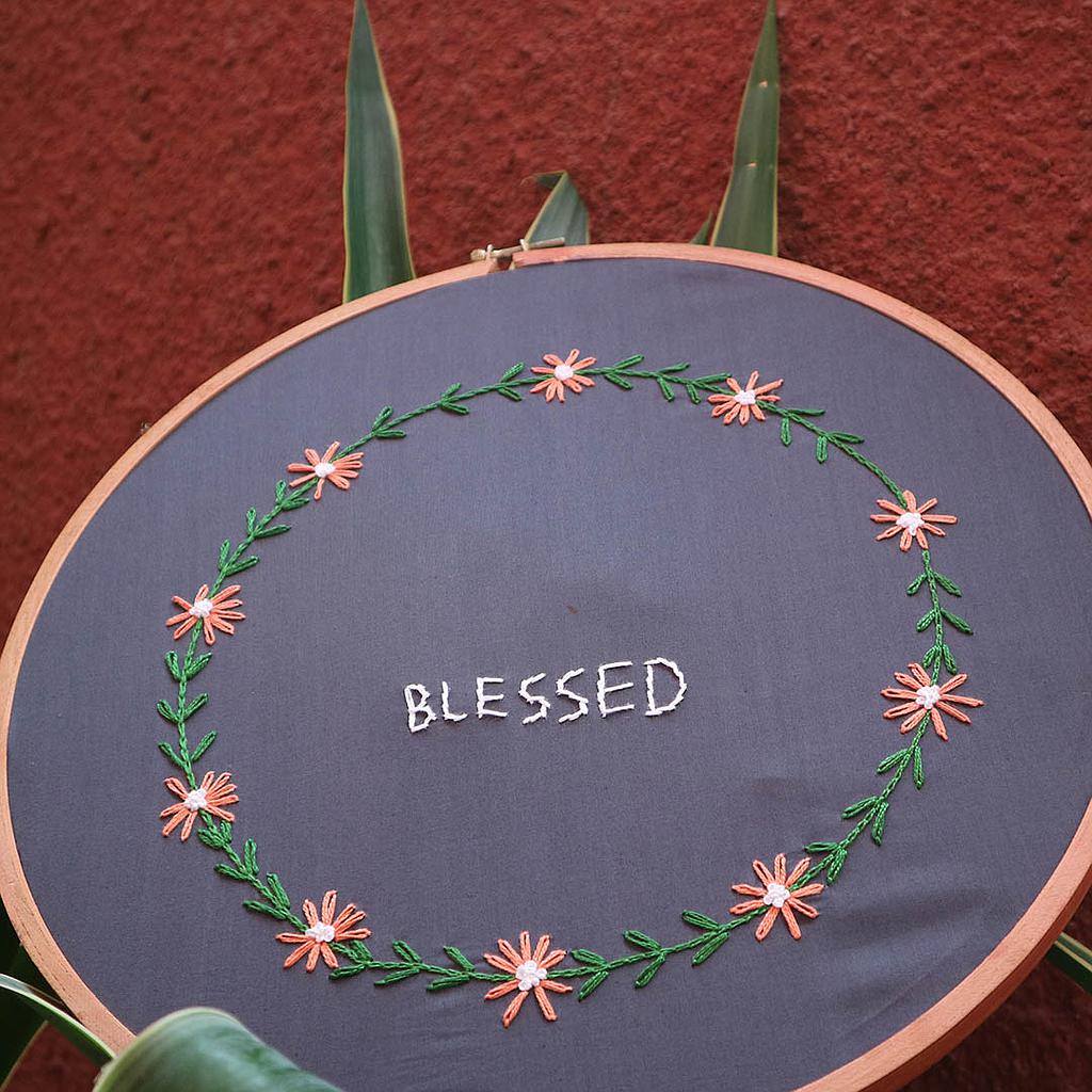 Blessed -  Hoop Embroidery