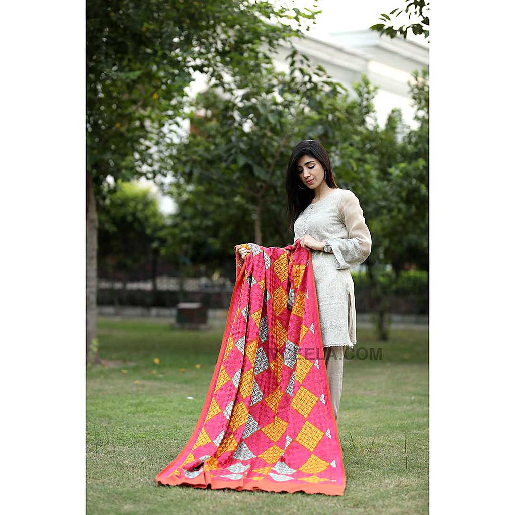 Embroidered Phulkari Shawl