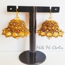 Handmade Beaded Jhumkis