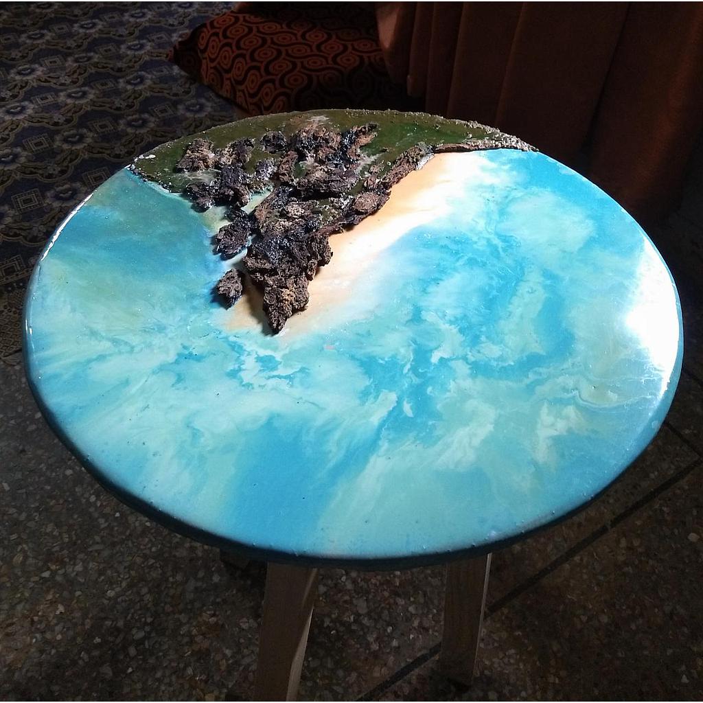 Island in The Resin Table