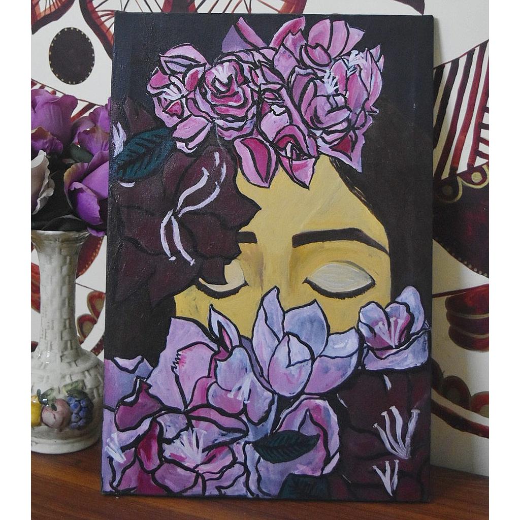 Floral Thoughts Acrylic Painting