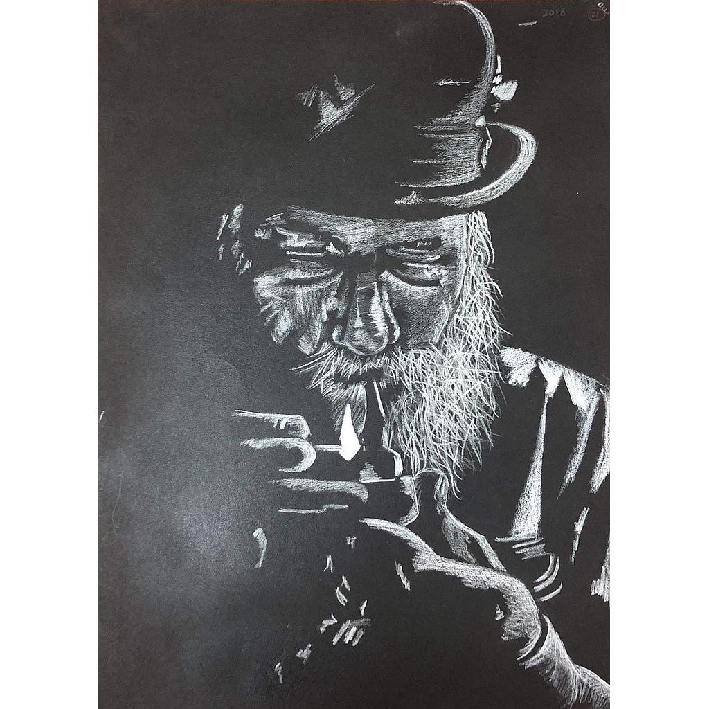 Back Home - Charcoal Drawing
